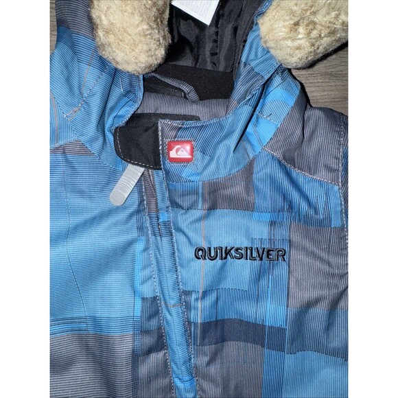 Quiksilver Toddler Baby 9M Snowsuit Blue Black Quiktech Loose Fit Comfy - Picture 3 of 7